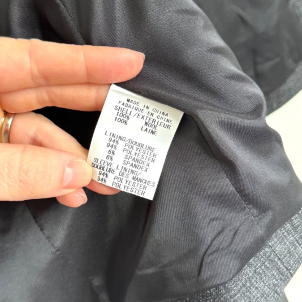 Theory 100% Wool Grey Single Button Blazer | Size… - image 6